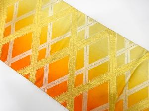 アンティーク　斜め格子模様織り出し袋帯（材料）